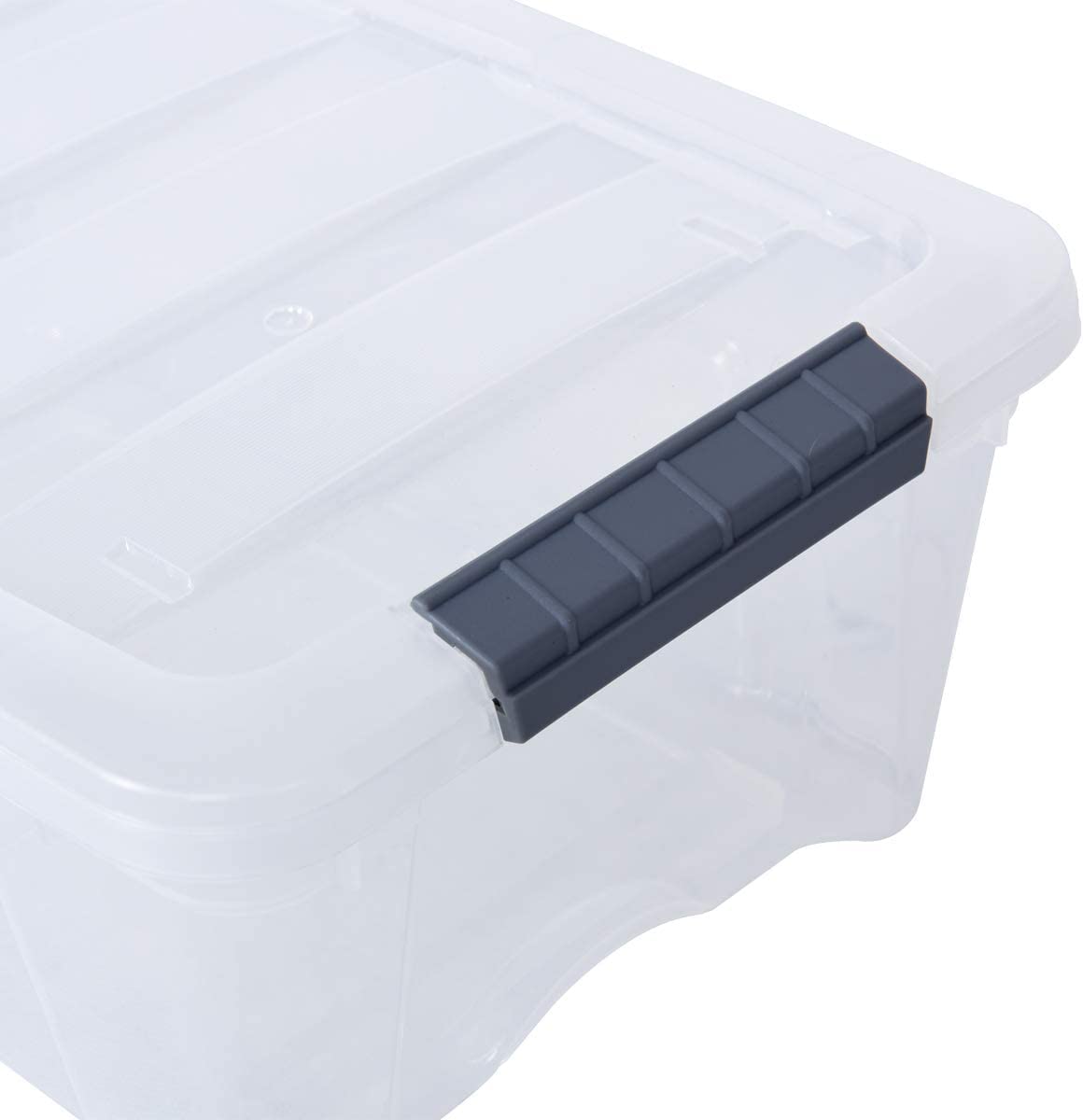 GiantexUK 12 Packs Storage Boxes, 12L Stackable Transparent Latching Container with Lid