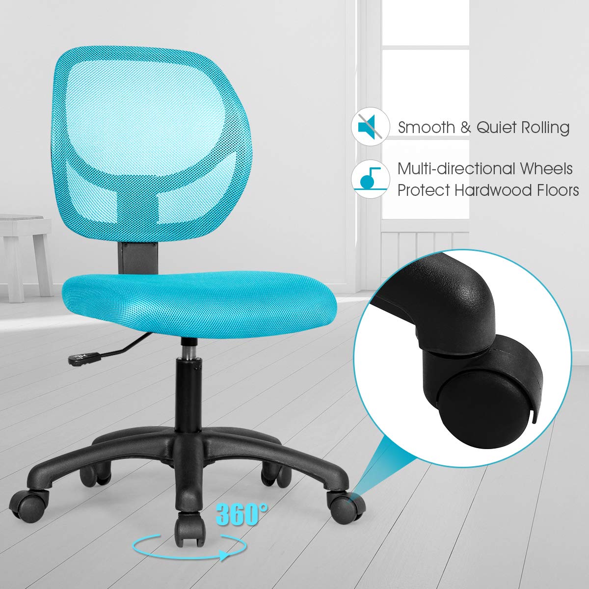 Kids Office Chair, Low-back Students Desk Chairs with Lumbar Support