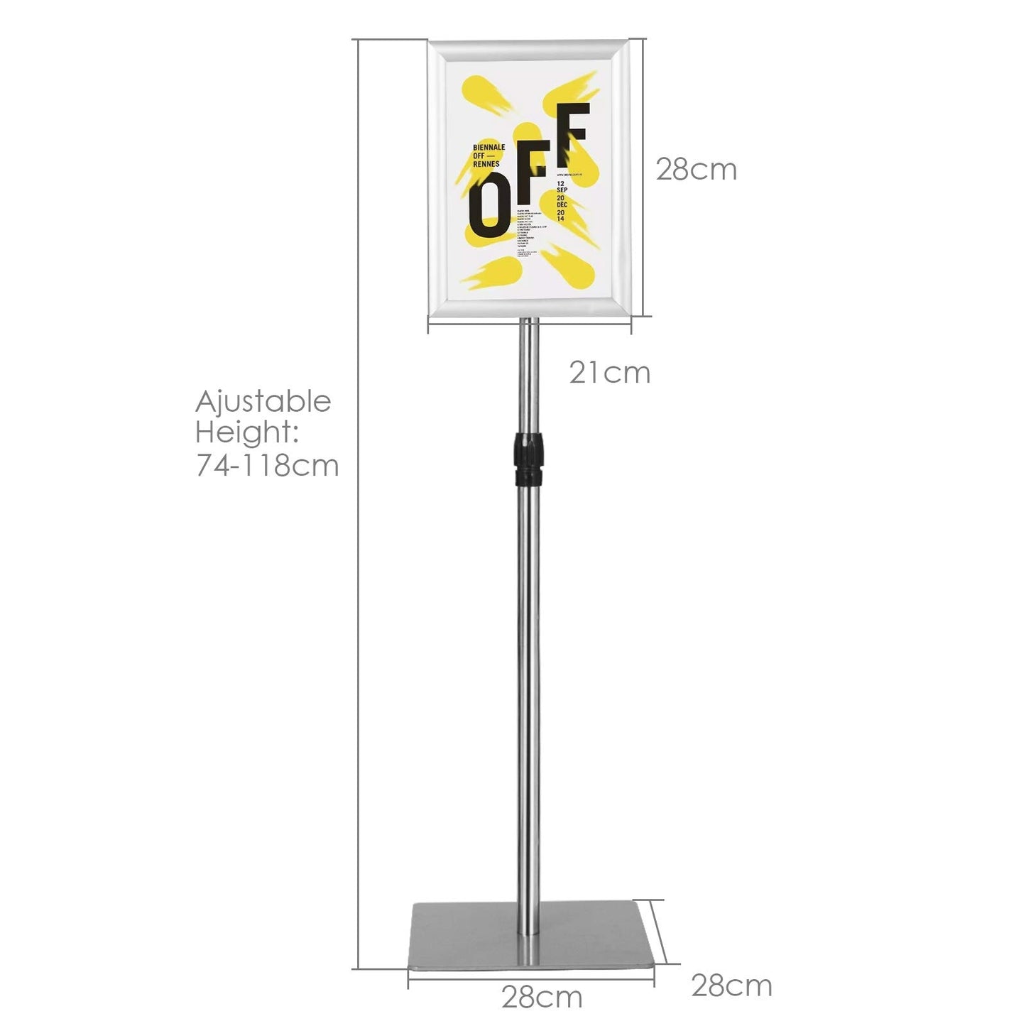 GiantexUK A4 Sign Stand, Adjustable Aluminum Poster Holder