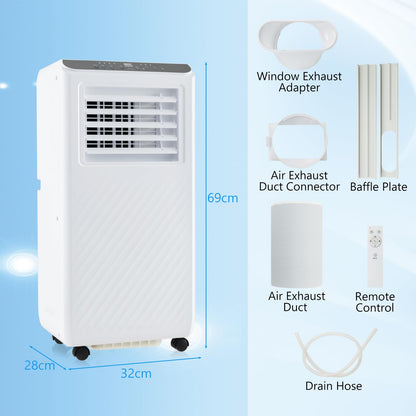 GiantexUK 7000BTU Portable Air Conditioner, 4-in-1 Air Conditioning Unit, Dehumidifier, 2 Speeds Fan with Sleep Mode