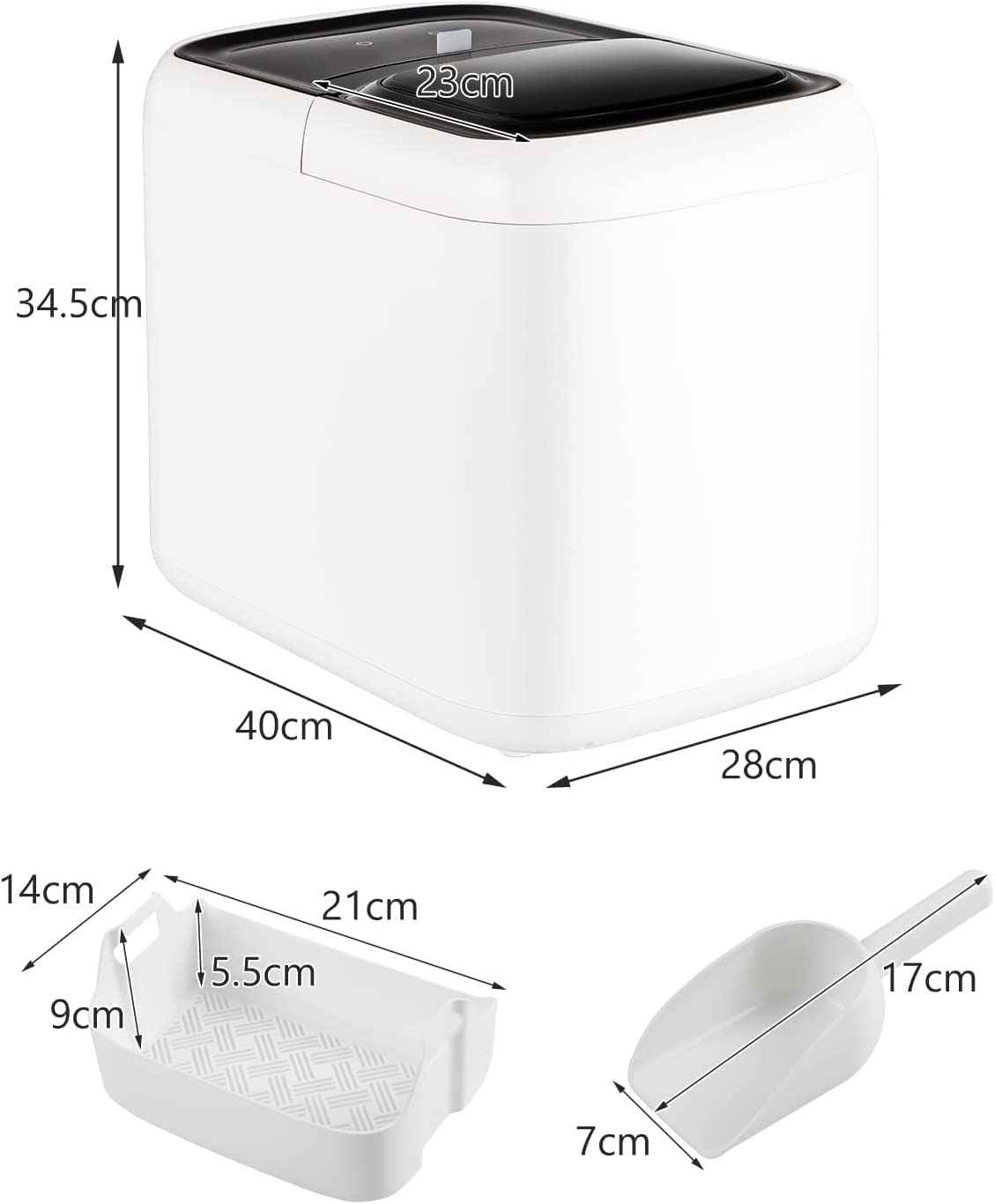 GiantexUK Ice Maker, 15kg/24H Countertop Ice Machine with Self-Cleaning Function