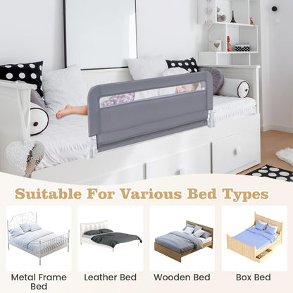 Bed Rail for Toddlers, 100cm Foldable Safety Beds Guard with Strap