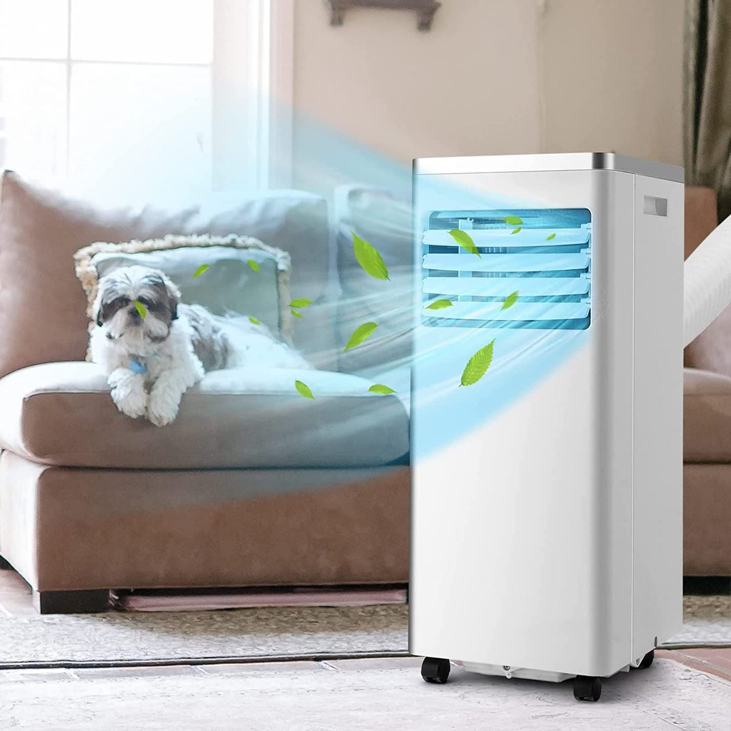 GiantexUK Portable Air Conditioner 7000 BTU, 4-In-1 Powerful AC Unit, Dehumidifier, 2 Speeds Cooling Fan with Sleep Mod