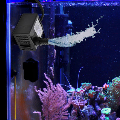 GiantexUK Submersible Water Pump, Quiet Adjustable Aquarium Pump with 4 Suction Cups, 3 Nozzles (1450L/H,30W)