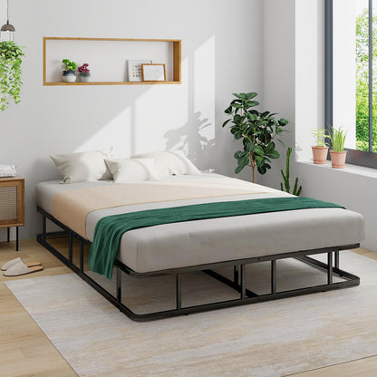 26cm Metal Platform Bed Frame, 5FT King Size Slat Support Mattress Foundation with Under-bed Storage