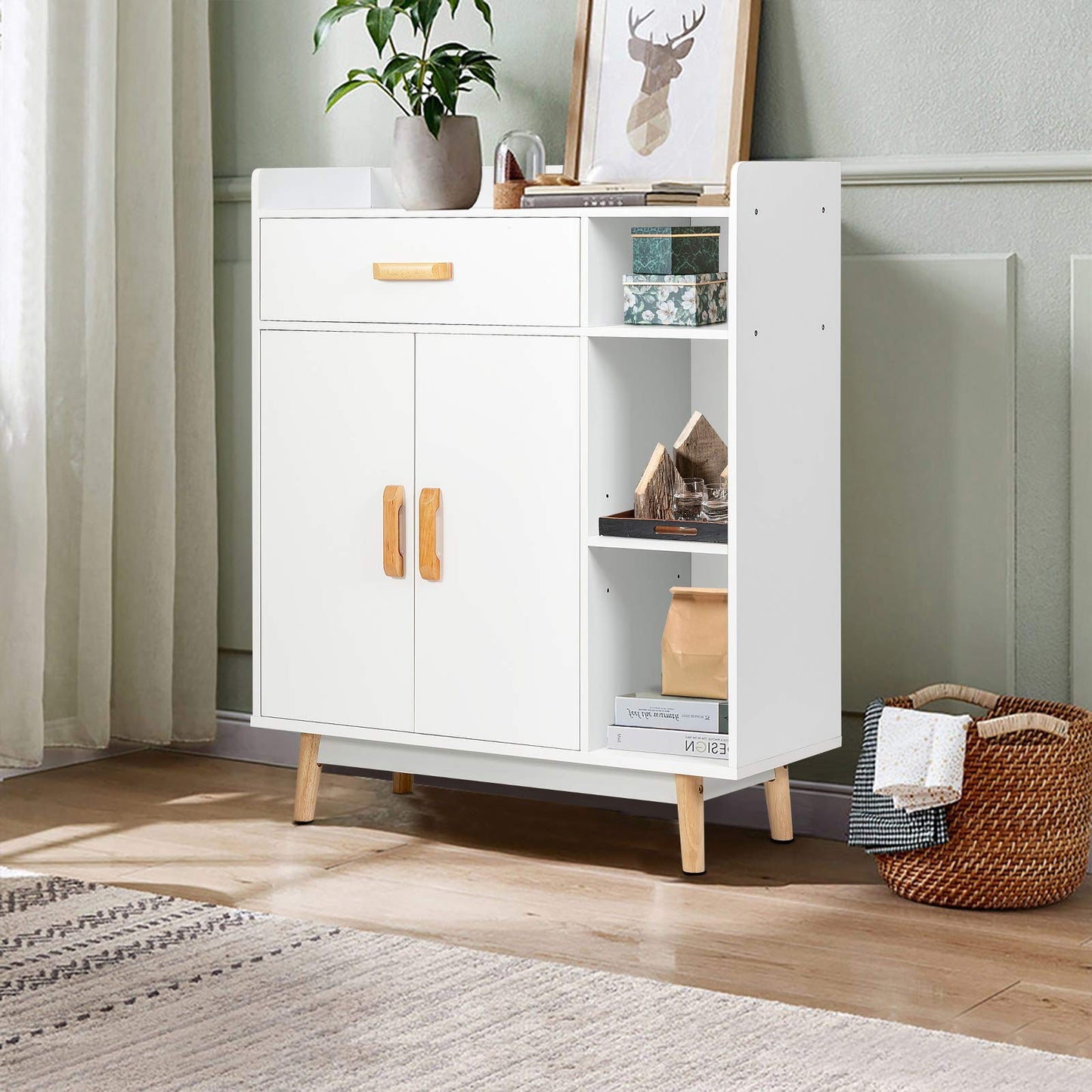 GiantexUK Kitchen Storage Sideboard, Freestanding Buffet Cabinet with Doors