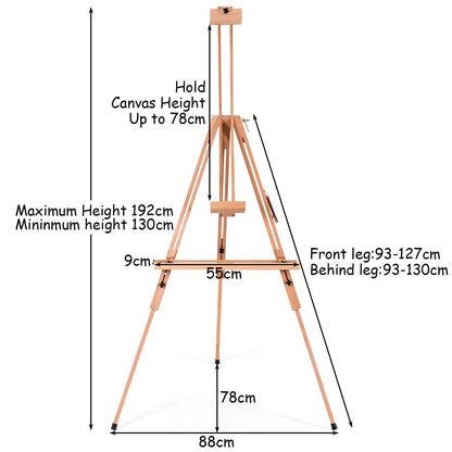 GiantexUK 1.92m/6.3ft Wooden A-Frame Easel, Folding Studio Picture Holder