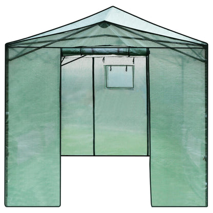 GiantexUK Pop-up Walk In Greenhouse, Adjustable Grow House with PE Cover, 6 Roll up Windows