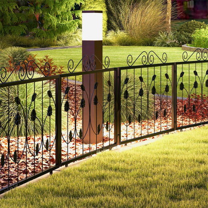 GiantexUK Decorative Garden Fence, 8 Pack 60 x 464cm Rustproof Galvanized Metal Wire Fencing Panels