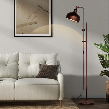 GiantexUK Industrial Floor Lamp, Rustic Standing Corner Lamp with Adjustable Heights