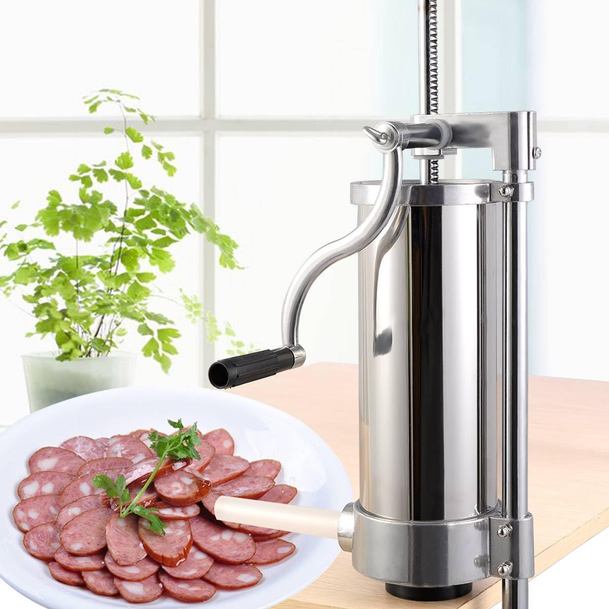 GiantexUK 3.5L Stainless Steel Sausage Stuffer (3.5L/6LBS)