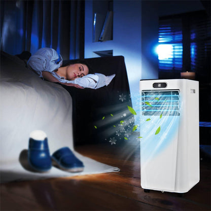 GiantexUK 7000BTU Portable Air Conditioner, 4 in 1 Mobile Air Cooler, Dehumidifier, 2 Speed Cooling Fan with WI-FI Smart APP, Sleep Mode, 24H Timer & Remote Control