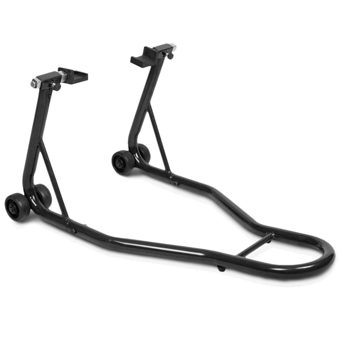 GiantexUK Motorbike Stand, Adjustable Rear Track Paddock Stand on Wheels