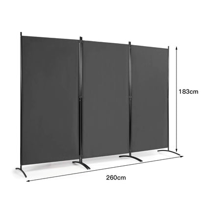 GiantexUK Foldable 3-Panel Room Divider, Movable Wall Privacy Separator