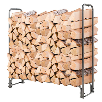 GiantexUK 4FT/5FT/6FT/8FT Firewood Rack with Waterproof Cover