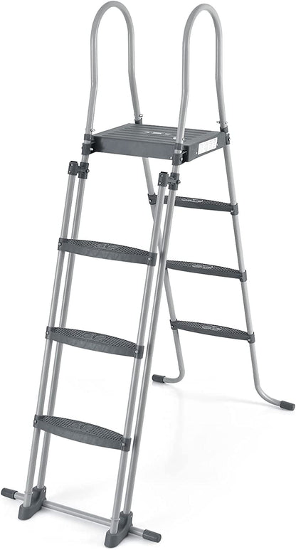 GiantexUK 4 Step Pool Ladder, Above Ground Safety Pedal with Removable Outer Ladder