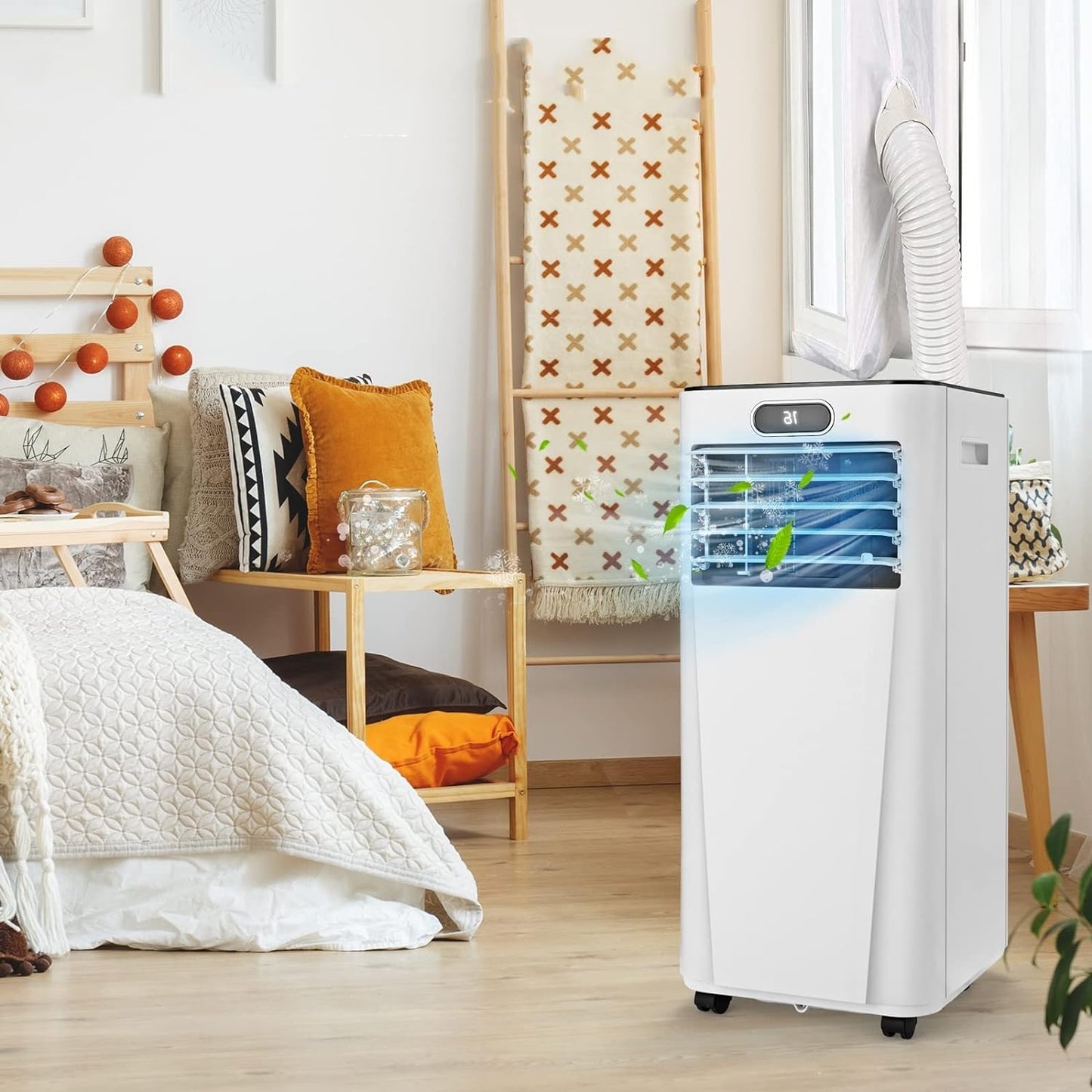 GiantexUK 9000BTU Portable Air Conditioner, 3 in 1 Mobile Air Cooler, Dehumidifier, Fan with Sleep Mode, Remote Control & 24H Timer(with Australia-To-UK Converter Unit)