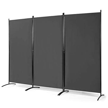 GiantexUK Foldable 3-Panel Room Divider, Movable Wall Privacy Separator