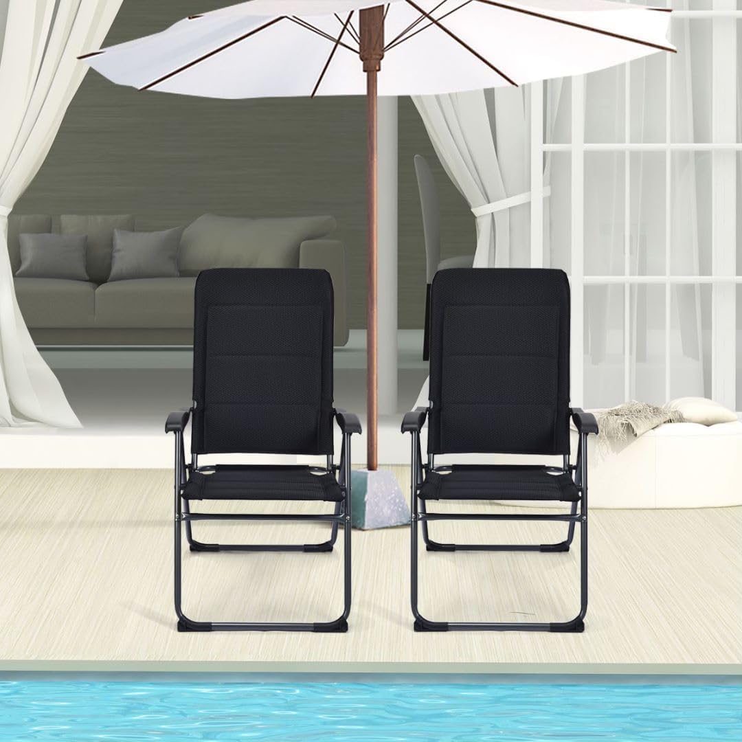 GiantexUK 2/4PCS Patio Folding Chair