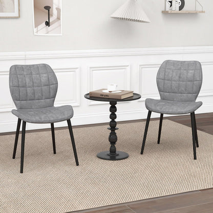 Dining Chairs Set of 2, Leathaire Kitchen Breakfast Chairs with Curved Backrest