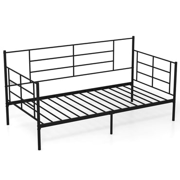 Single Metal Day Bed, 3FT Bed Frame Home Guest Sofa Bed with 28cm Underbed Storage Space