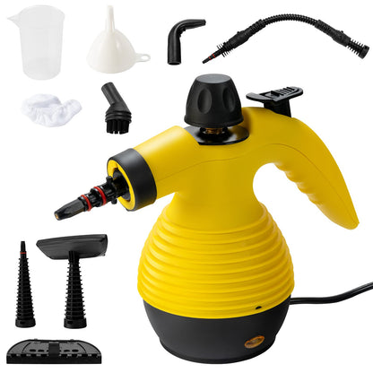 GiantexUK Hand Held Steam Cleaner, Multipurpose Steamer with 9 Piece Accessories and 350 ml Water Tank