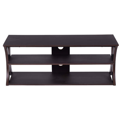 TV Stand for TVs up to 45 Inches, Wooden TV Cabinet Media Entertainment Center with 3-Tier Open Storage Shelves