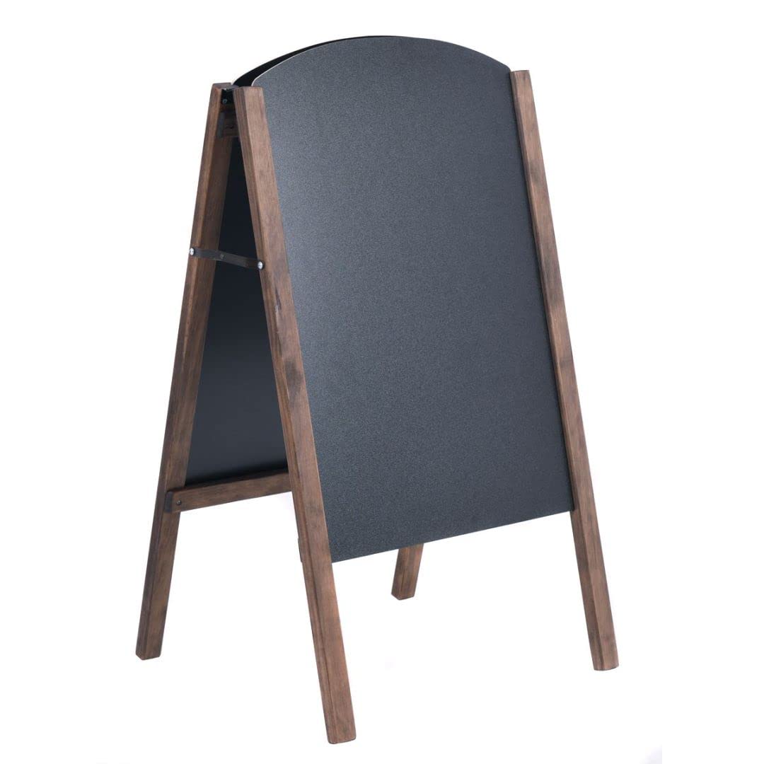 GiantexUK Folding A-Frame Chalkboard, Double Sided Blackboard with Adjustable Angle and Non-Slip Pads