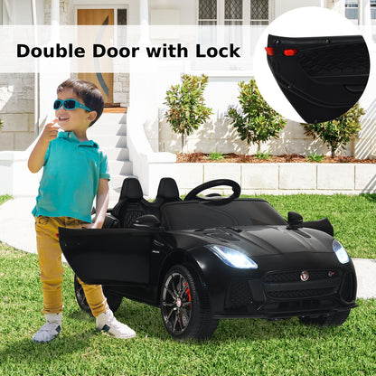 Electric Kids Ride On Car, 12V Licensed Jaguar F-Type SVR Battery Powered Toy Vehicle with Remote Control