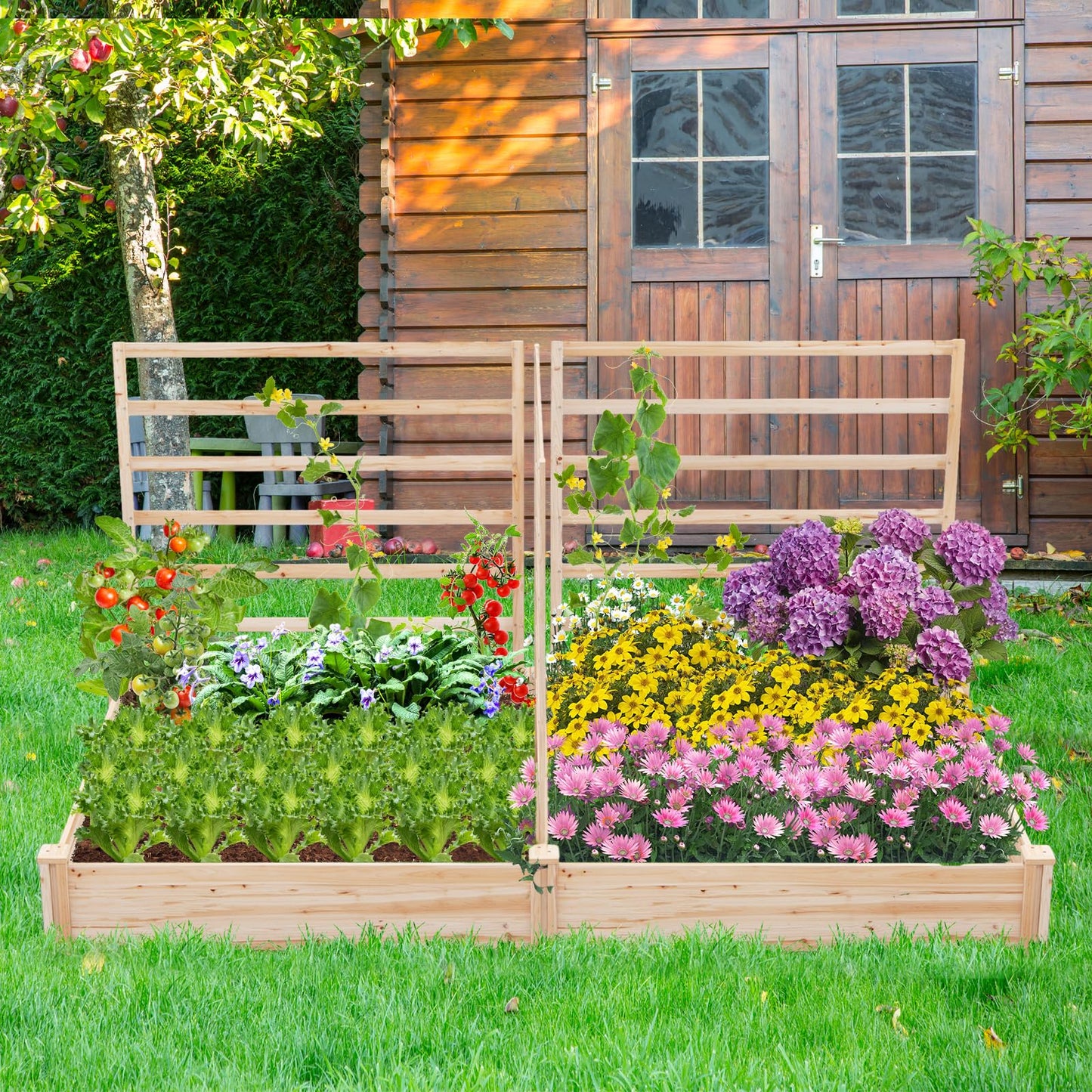 GiantexUK Garden Planter with Trellis