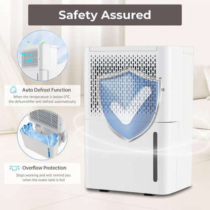 GiantexUK 12L/Day Dehumidifier, Low Energy Dehumidifier with 3 Model, Digital Display, Drain Hose