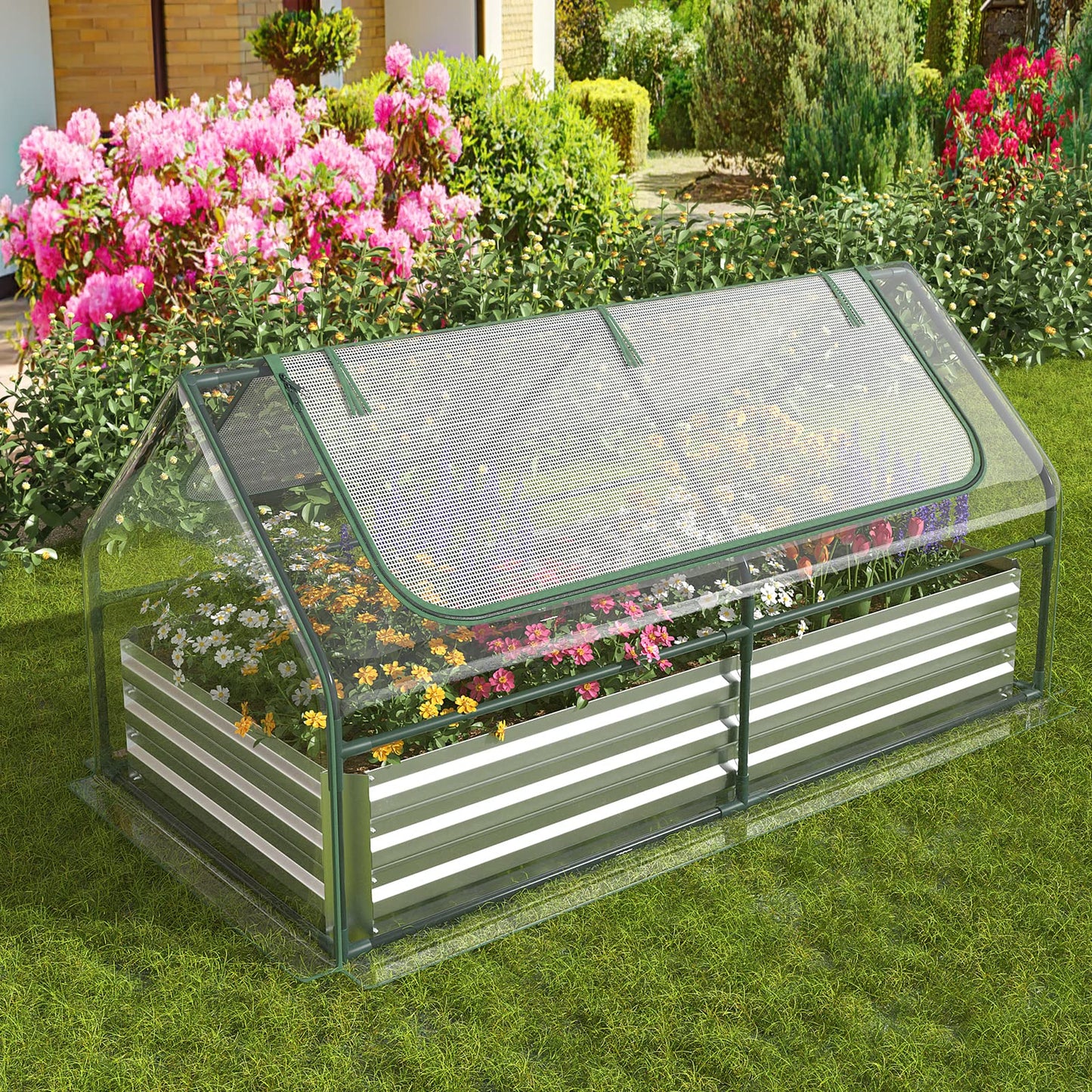 GiantexUK Raised Garden Bed with Greenhouse