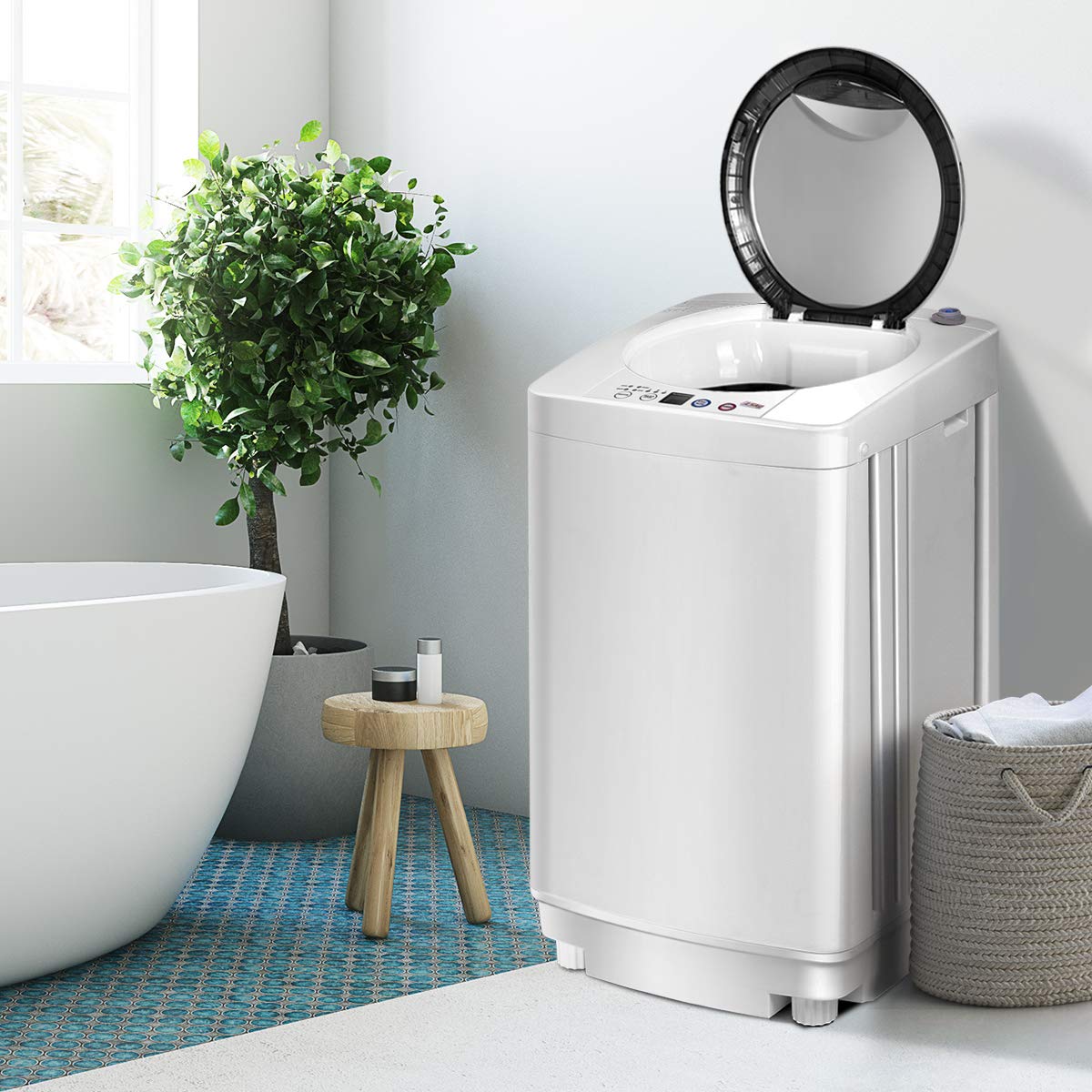 GiantexUK 2-in-1 Portable Washing Machine, Single Tub Washer and Spin Dryer (3.5kg Load, 6 Modes, 3 Levels)