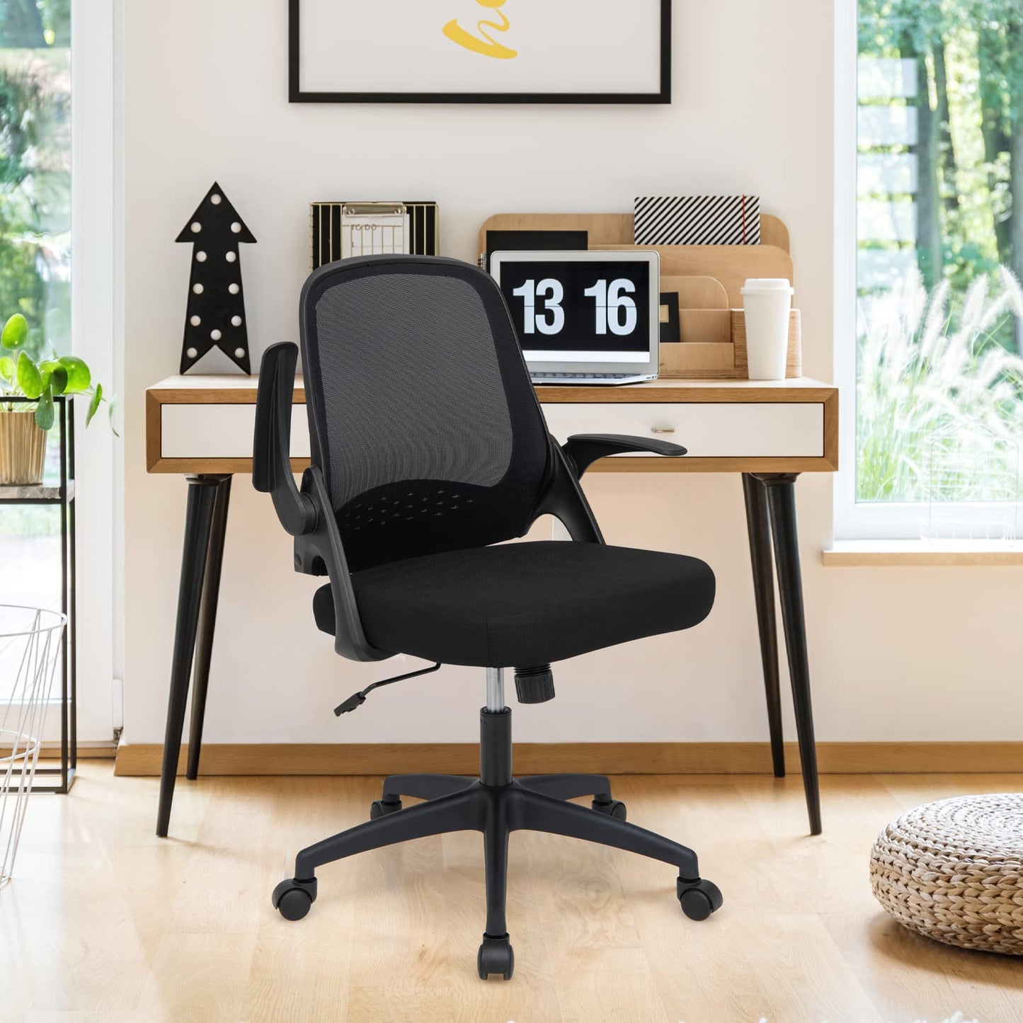 Mesh Office Chair, Height Adjustable Swivel Computer Desk Chair, Ergonomic Mid-Back