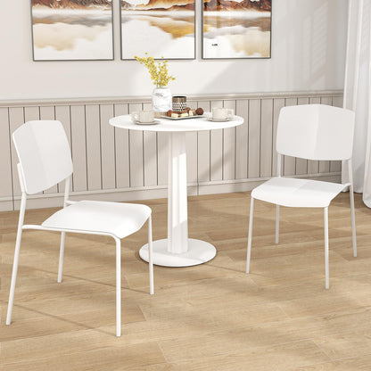 Dining Chairs Set of 4, Stackable Kitchen Chairs with Ergonomic Backrest & Wide Seat