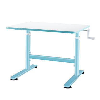 Kids Desk, Height Adjustable Children Study Table with Hand Crank System and Ample Tabletop