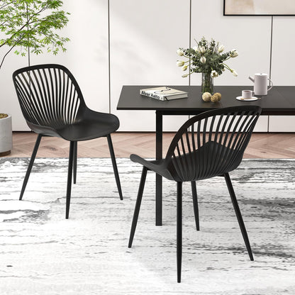 Dining Chairs Set of 4, Modern Kitchen Chairs with Lattice Backrest