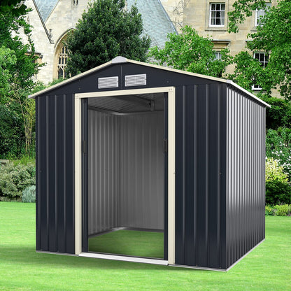 GiantexUK 7x4FT Metal Garden Shed and Extension Kit