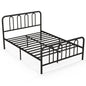 Double/King Size Metal Bed Frame, 4FT6/5FT Platform Bed Frame with Headboard, Footboard and 32cm Underbed Storage